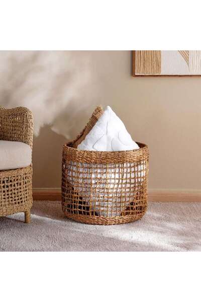 PAN HOME Estella Seagrass Storage Basket 45x47x40cm - Natural
