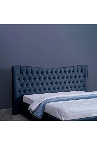 PAN HOME رأس سرير مارس شانيل أزرق داكن L-180: ارتفاع 125 سم
