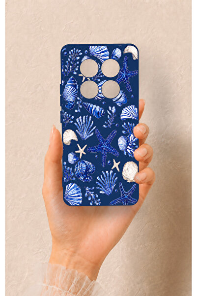 Vip Case Redmi Note 14 Pro 5G Uyumlu Deniz Kabuğu Desenli Silikon Kılıf