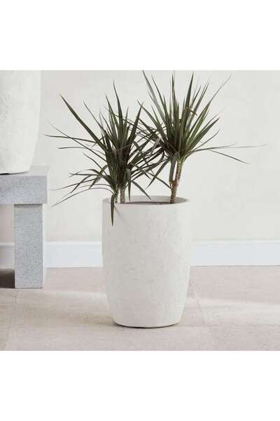 PAN HOME Novato Polyresin Planter 28x28x38cm - Cream