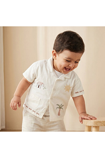 Juniors Short Sleeves Shirt with Embroidery