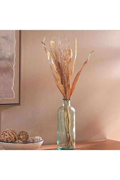 PAN HOME تنسيق زهور عشب القمح فاير ليفز 60x8.5x4.5 سم - بني