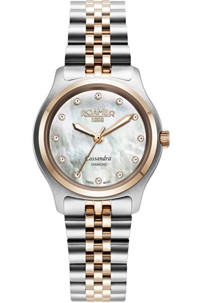 Roamer Ceas de damă 626847 49 89 20 — aur roz, clasic, cu diamante.