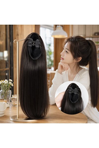 Generic 1 Synthetic Clip In Ponytail Extension Long Straight Natural Fluffy D...