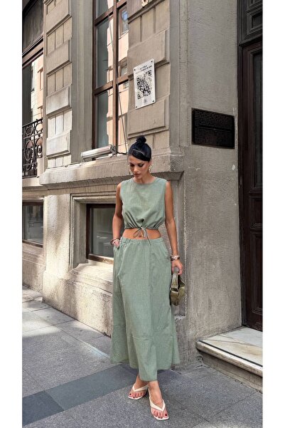 R-Style Linen Lined Skirt Suit