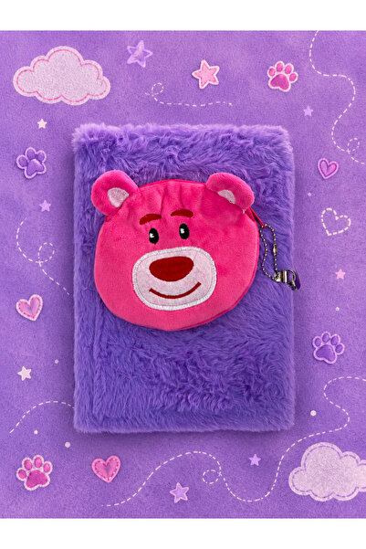 NRCN Locked Memory Book with 3D Figures, Plush Daily Memory Notebook, A5 Lined