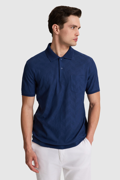 U.S. Polo Assn. تي شيرت رجالي ذو ياقة بولو باللون الأزرق الداكن بقصة عادية 50...