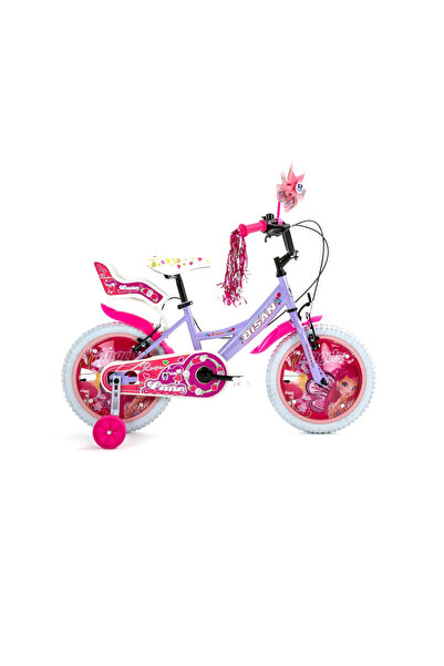 Bisan ROSE KIZ ÇOCUK BİSİKLETİ 26CM V 16 JANT METALİK LİLA PEMBE
