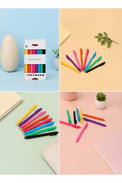 Midi Packing of Ballpoint Pens of 8 Different Colours