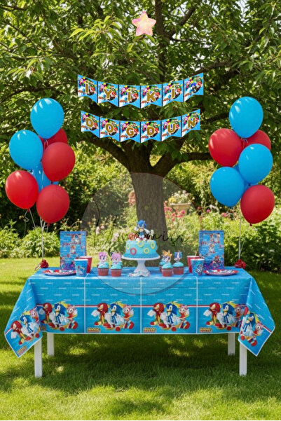 Umamiçe Sonic Themed Banner with "Happy Birthday" Written