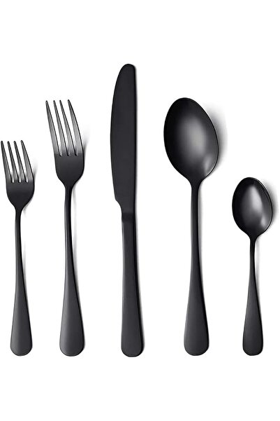 The Bros Black Silverware Set