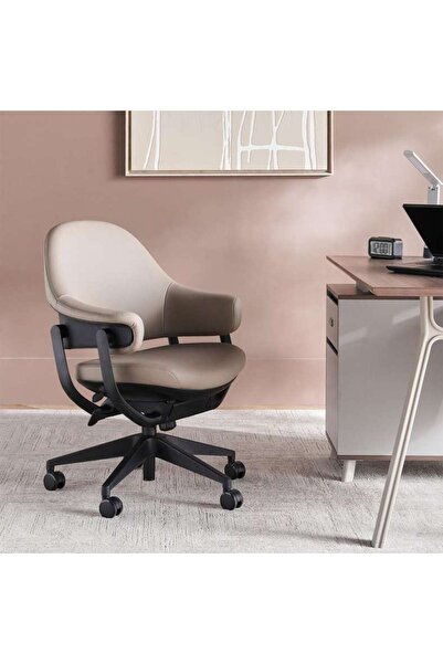 PAN HOME Saddle Task Low Back Office Chair - Light Brown
