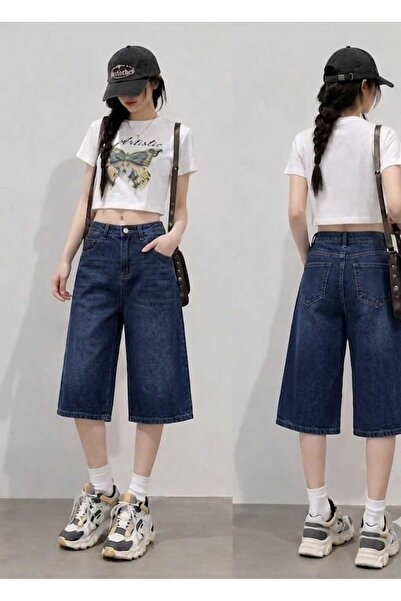 EDVESS Y2K Recycled Baggy Denim Shorts Bermuda