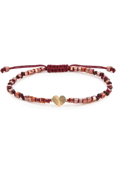 MINZA Lian Women's Bracelet, 18K Gold, Bracelet, with Crystal & Agate, Handma...