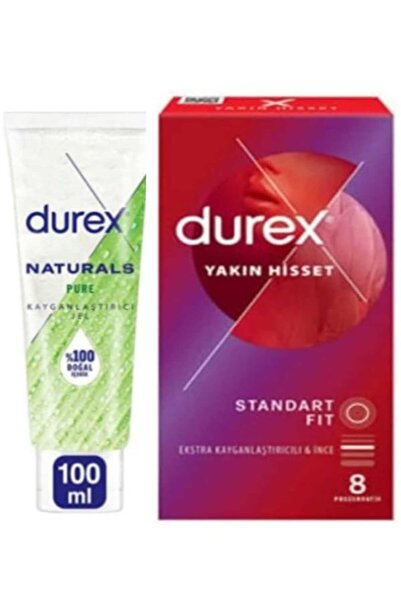 Durex Naturals Pure Kayganlaştırıcı Jel 100 ml Paket Doğal Özlü İçerik + Yakı...
