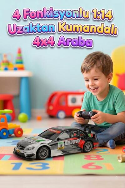 Tıfıl Toys Uzaktan Kumandalı Pilli 4 Fonksiyonlu 1:14 Ölçekli 4x4 27MHz Oyunc...