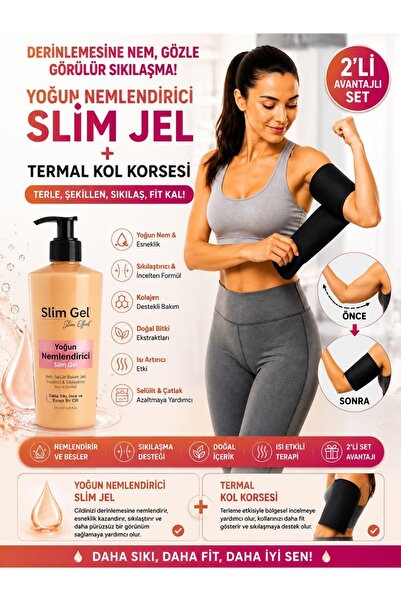 SLİM GEL Collagen İçerikli Yoğun Jel 250 ml ve Termal Kol Korsesi 2'li Set To...