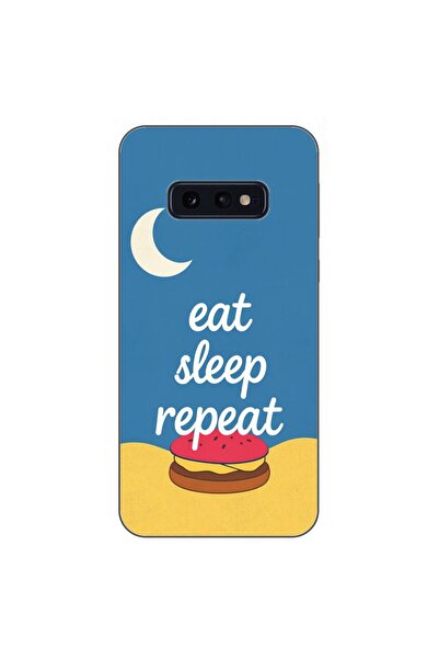 OEM Husa compatibila cu Samsung Galaxy S10e Silicon Gel Tpu Model Eat Sleep R...