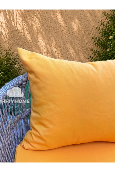 Fifty Home 1 Piece Garden Balcony Rattan Sofa Top Back Cushion Cover – Water Repellent, Fade Resistant, Zippered, Custom Made