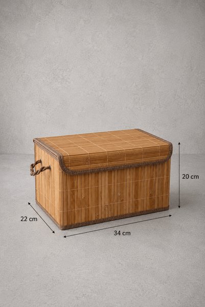 BEYZANA Set of 6 Bamboo Storage Boxes |   Multi-Purpose Organizer and Storage Box Set