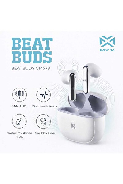 MYX BeatBuds CM578 True Wireless Earbuds ENC Low Latency IPX5