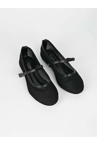KUUM LONDON K25H03 FİLELİ KADIN BABET AYAKKABI