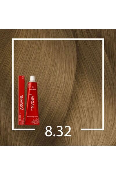 pasteel Pastel Hair Dye 8.32 Light Honey Blonde with Argan for Soft Color and...