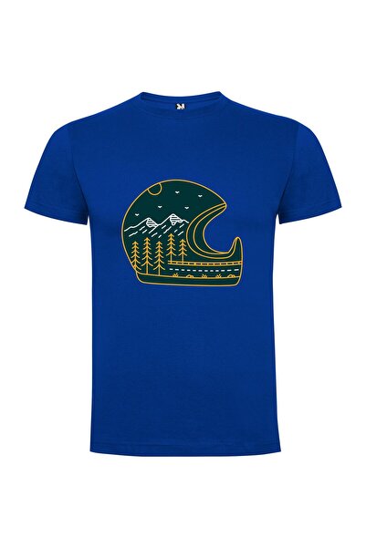 iLovePrints Mountain Boat Vector Art Tshirt