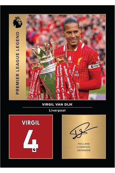 ESSESORIES Icons – Virgil Van Dijk Liverpool Legends A4 Printed Photo Display...