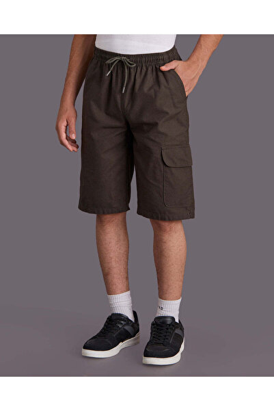 REDTAG Senior Boys Olive Cargo Shorts