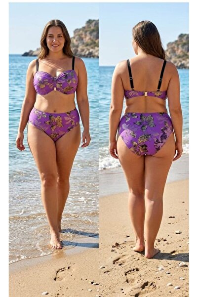 Sunsurf liladesenli battal bikini