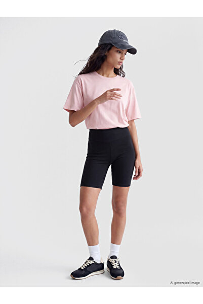 LC Waikiki Rmz Gi̇yi̇m Farkiyla Women's Shorts Leggings with Waist Cord