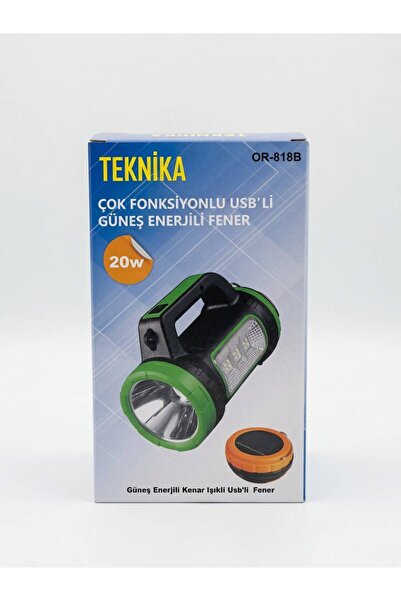 Teknika SOLARLI GÜNEŞ ENERJİLİ KAMP FENERİ POWERBANK ÖZELLİKLİ