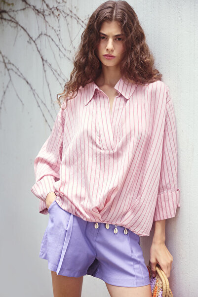 Touché Privé OVERSIZE KESİM ÇİZGİLİ TUNİK