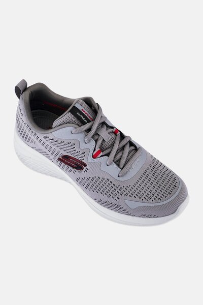SKECHERS Men Valerian Lace Up Running Shoes, Grey