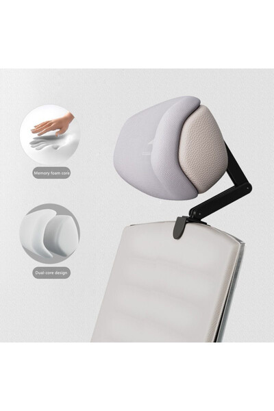 Choice Upgrade style-Beige Upgraded Memory Foam Headrest Attachment For Offic...
