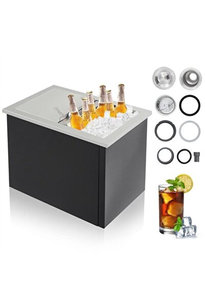 Garvee Commercial Built-in Stainless Steel Ice Bucket - Keeps Drinks and Food...