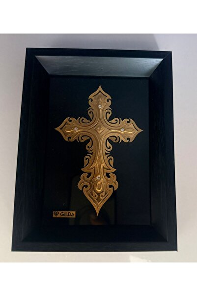OEMarket Tablou placat aur 24K ”CRUCE”