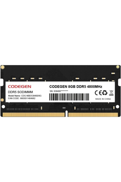 CODEGEN 8Gb Ddr5 4800Mhz Notebook Ram Value Cdg-Nbd 538400 /8G