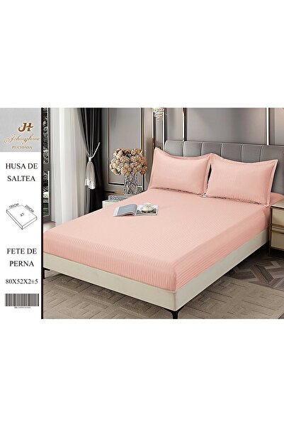 naniland.ro Husă de Pat Damasc 2 Persoane 3 Piese Cu Elastic 180x200 cm