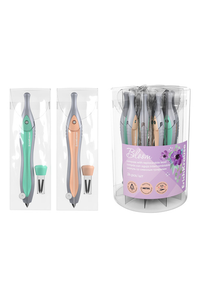 OEM Compas metalic cu rezervă ErichKrause Pastel Bloom