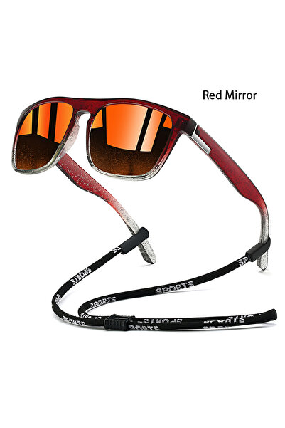Choice6 GL-F755(RedMirror) Sunglasses with Chain for Men and Women, Classic S...