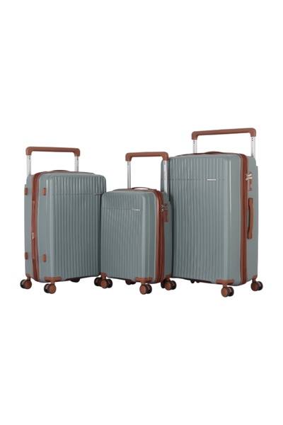 AVIATOR Brand 3-Piece Travel Luggage Set – Durable Polypropylene – Wide Pull ...
