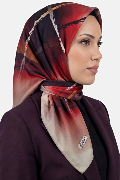 hadiora Women's Red Abstract Line Patterned Stitched Writing Pad