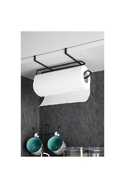 BRAMBLE LIFE Black Metal Hanging In-Cabinet Paper Holder Towel Rack Napkin Ho...