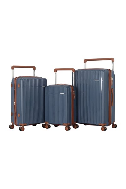 AVIATOR Brand 3-Piece Travel Luggage Set – Durable Polypropylene – Wide Pull ...