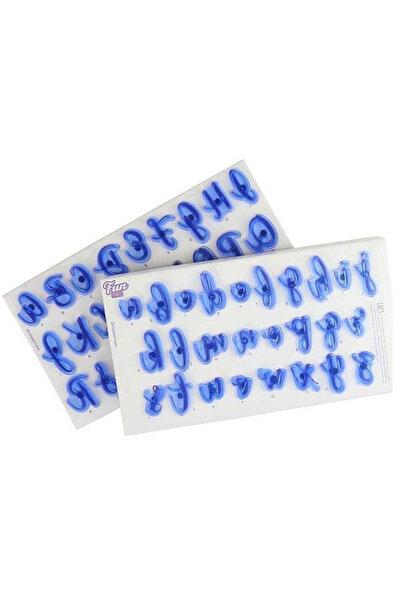pratikpastacılık Plastik Küçük Harf ve Alfabe Seti (Kurabiye/Şeker Hamuru Bas...