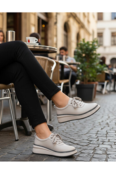 ANGEL BLUE Pantofi casual dama piele naturala cu varf rotund si talpa flexibila