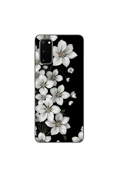 OEM Θήκη συμβατή με Samsung Galaxy S20 Σιλικόνης Τζελ TPU Μοντέλο Λευκά Λουλο...