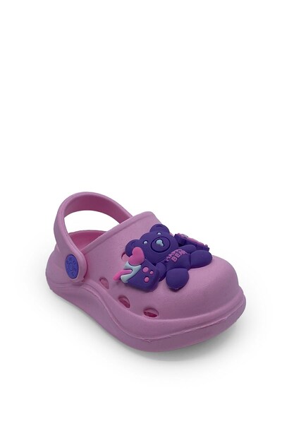 Bellaura Pink Teddy Bear Girls' Orthopedic Non-Slip Slippers & Sandals